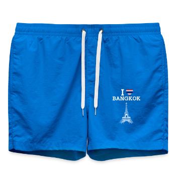 J’aime Bangkok Cool Thaïlande Jeu de mots Tour Eiffel Fun - Short de bain - cobalt blue - Devant