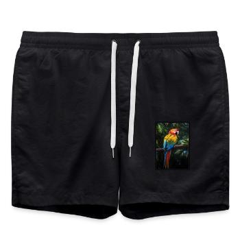 L’ère de l’ara - Short de bain - noir - Devant - AI Model Male 185 light (185cm)