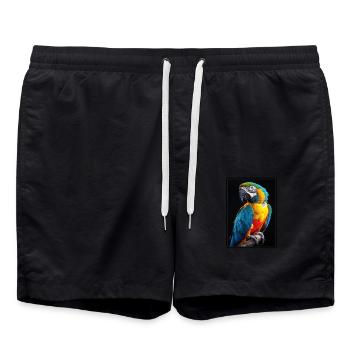 L’ère de l’ara - Short de bain - noir - Devant - AI Model Male 185 light (185cm)