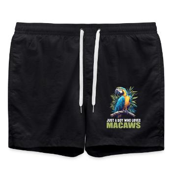 L’ère de l’ara - Short de bain - noir - Devant - AI Model Male 185 light (185cm)