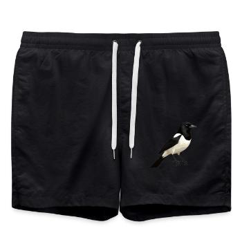 Elstern Elster - Badeshorts - Schwarz - Vorne - AI Model Male 185 light (185cm)