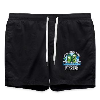 Pickleball mariné Paddlesport cadeau - Short de bain - noir - Devant - AI Model Male 185 light (185cm)
