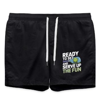 Pickleball Sports d’équipe Jeux de paddleball - Short de bain - noir - Devant - AI Model Male 185 light (185cm)