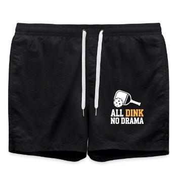 Dicton amusant de pickleball : Tout dink pas de drame - Short de bain - noir - Devant - AI Model Male 185 light (185cm)