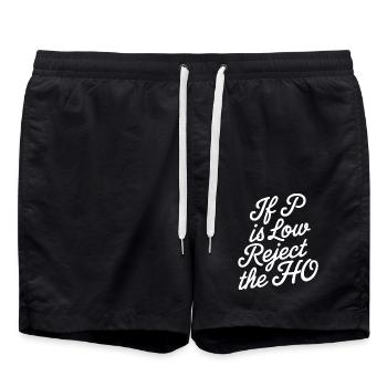 If P Is Low Reject The HO 7 - Badeshorts - Schwarz - Vorne - AI Model Male 185 light (185cm)