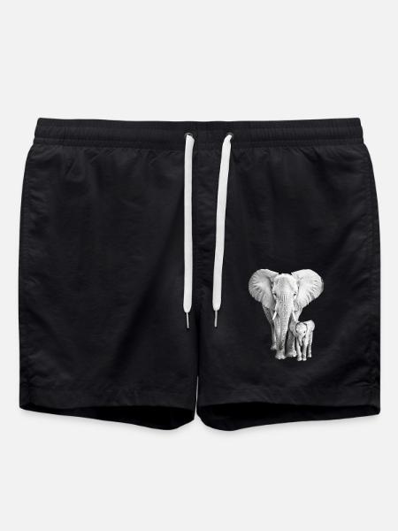 Elefant - Badeshorts - Schwarz