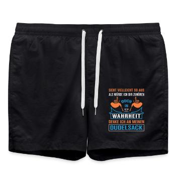 Dudelsackspieler Dudelsack Männer Geschenk - Badeshorts - Schwarz - Vorne - AI Model Male 185 light (185cm)