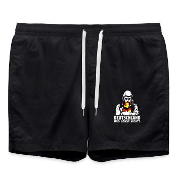 Deutschland und sonst nichts - Badeshorts - Schwarz - Vorne - AI Model Male 185 light (185cm)