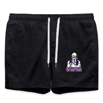 Erzgebirge und sonst nichts - Badeshorts - Schwarz - Vorne - AI Model Male 185 light (185cm)