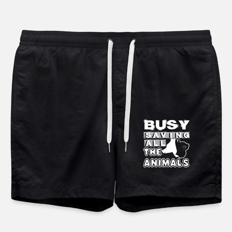 Veterinarian Veterinarians Save Animals - Swim Trunks - black