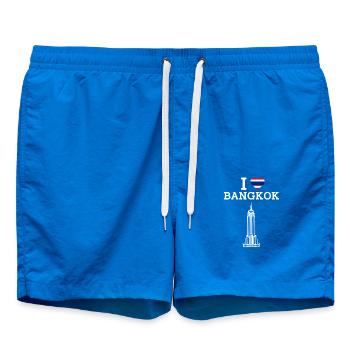 Drapeau de la Thaïlande Coeur J’aime Bangkok Cool Empire Jeu de mots - Short de bain - cobalt blue - Devant