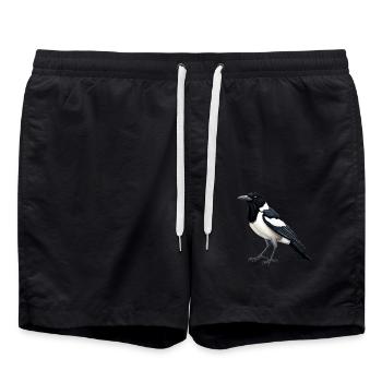 Elstern Elster - Badeshorts - Schwarz - Vorne - AI Model Male 185 light (185cm)