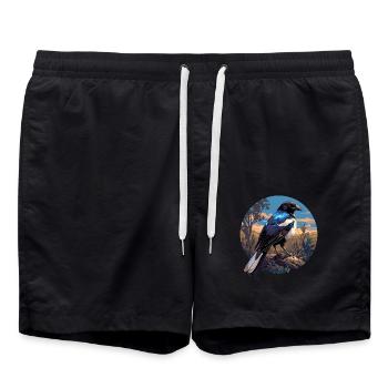 Elstern Elster - Badeshorts - Schwarz - Vorne - AI Model Male 185 light (185cm)