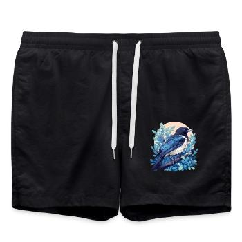 Elstern Elster - Badeshorts - Schwarz - Vorne - AI Model Male 185 light (185cm)