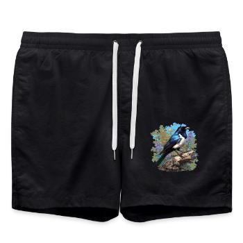 Elstern Elster - Badeshorts - Schwarz - Vorne - AI Model Male 185 light (185cm)