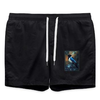 Elstern Elster - Badeshorts - Schwarz - Vorne - AI Model Male 185 light (185cm)