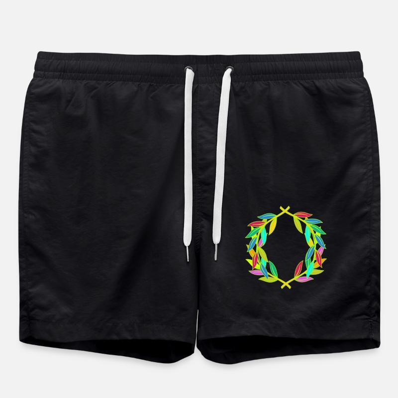 Rainbow Laurel Wreath Laurel - Swim Trunks - black