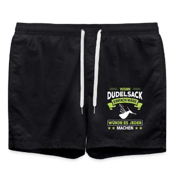 Dudelsackspieler Dudelsack Männer Geschenk - Badeshorts - Schwarz - Vorne - AI Model Male 185 light (185cm)