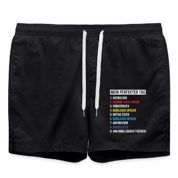 Dudelsackspieler Dudelsack Männer Geschenk - Badeshorts - Schwarz - Vorne - AI Model Male 185 light (185cm)