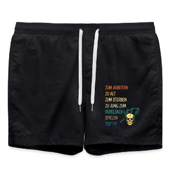 Dudelsackspieler Dudelsack Männer Geschenk - Badeshorts - Schwarz - Vorne - AI Model Male 185 light (185cm)
