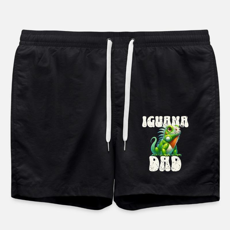 Iguana Dad - Swim Trunks - black