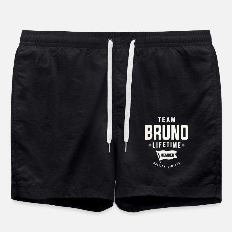 Team Bruno Lebenslanges Mitglied Lustiger Name Bruno - Badeshorts - Schwarz