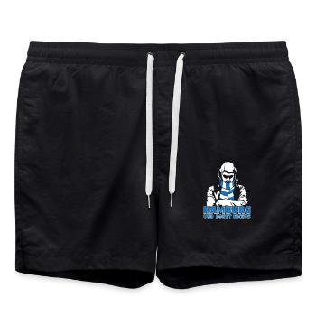 Hamburg und sonst nichts - Badeshorts - Schwarz - Vorne - AI Model Male 185 light (185cm)
