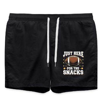 Football Snack Fan Footballer Football Fans - Badeshorts - Schwarz - Vorne - AI Model Male 185 light (185cm)