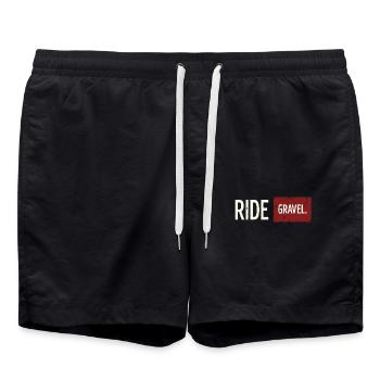 Gravel Bike Gravel Bike Gravel Bike Fans & Cyclists - Swim Trunks - black - Front - AI Model Male 185 light (185cm)