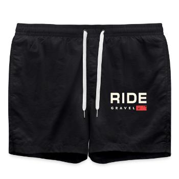 Gravel Bike Gravel Bike Gravel Bike Fans & Cyclists - Swim Trunks - black - Front - AI Model Male 185 light (185cm)
