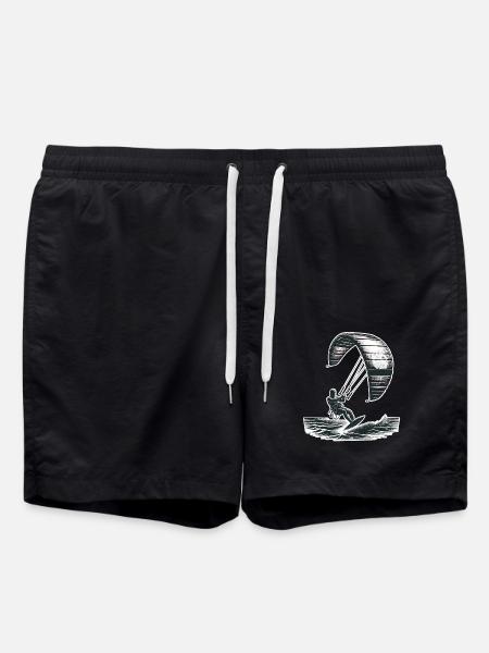 Kitesurfen Kitesurfer Kiteboard - Badeshorts - Schwarz