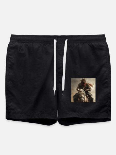 Cowboy - Badeshorts - Schwarz