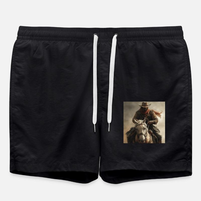Cowboy - Badeshorts - Schwarz