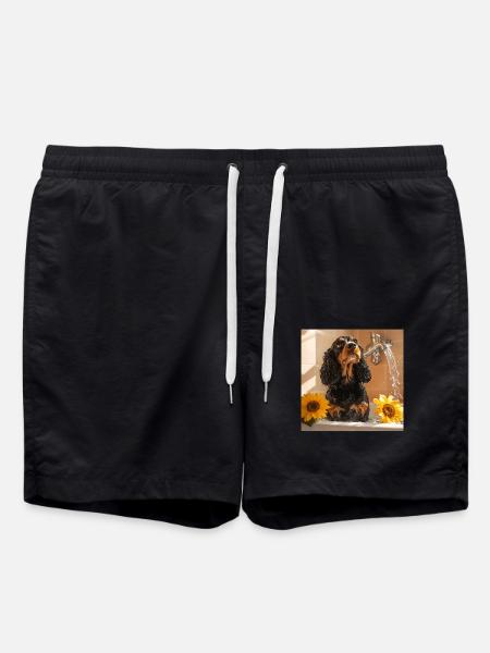 Cocker Spaniel - Badeshorts - Schwarz