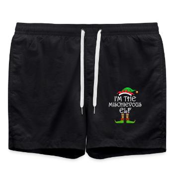 I'm The Mischievous Elf Matching Family Christmas - Swim Trunks - black - Front - AI Model Male 185 light (185cm)