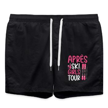 Après Ski Girls Tour - Badeshorts - Schwarz - Vorne - AI Model Male 185 light (185cm)