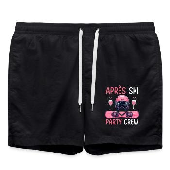 Apres Ski Party Crew - Badeshorts - Schwarz - Vorne - AI Model Male 185 light (185cm)