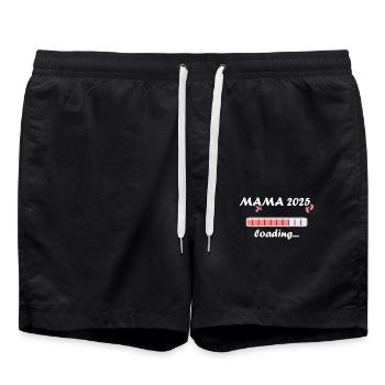 Mom 2025 Gift Women Ladies Mother Pregnant - Swim Trunks - black - Front - AI Model Male 185 light (185cm)