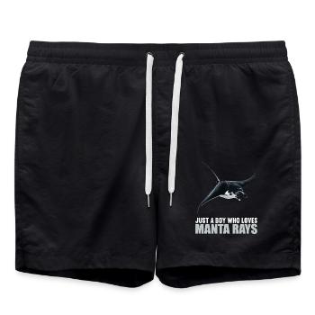 Manta Rays Manta Rays - Swim Trunks - black - Front - AI Model Male 185 light (185cm)