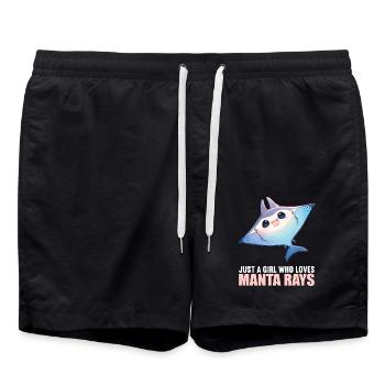 Manta Rays Manta Rays - Swim Trunks - black - Front - AI Model Male 185 light (185cm)