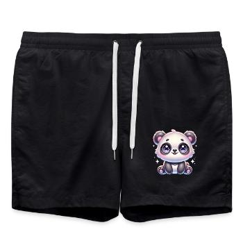Super Cute Kawaii Baby Panda - Badeshorts - Schwarz - Vorne - AI Model Male 185 light (185cm)