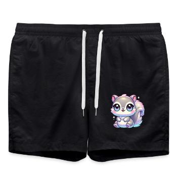 Super Cute Kawaii Baby Squirrel - Badeshorts - Schwarz - Vorne - AI Model Male 185 light (185cm)