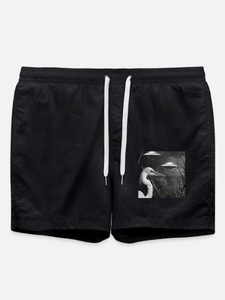 Reiher Vogel - Badeshorts - Schwarz