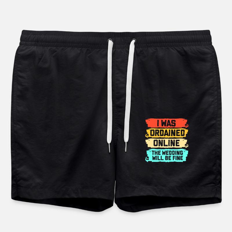 Pfarrer - Badeshorts - Schwarz