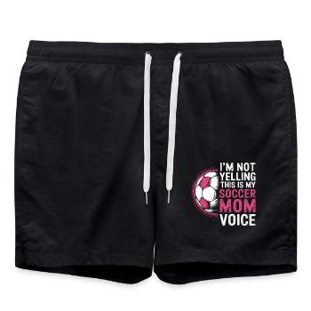 Fußball Spruch Mama Lustige Fussballer Geschenk - Badeshorts - Schwarz - Vorne - AI Model Male 185 light (185cm)