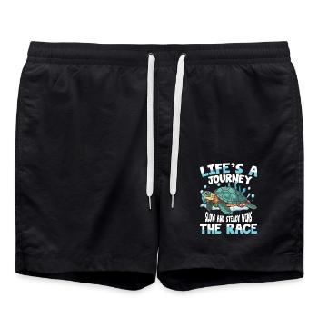 Dive with the Turtles - Ocean Lover für Ozean - Badeshorts - Schwarz - Vorne - AI Model Male 185 light (185cm)