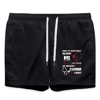 Cardiologist Amazing Cardiologist - Swim Trunks - black - Front - AI Model Male 185 light (185cm)
