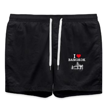 Thailand I Love Bangkok Golden Gate Bridge Flag - Swim Trunks - black - Front - AI Model Male 185 light (185cm)