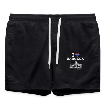 J’aime Bangkok Cool Thaïlande Golden Gate Bridge - Short de bain - noir - Devant - AI Model Male 185 light (185cm)