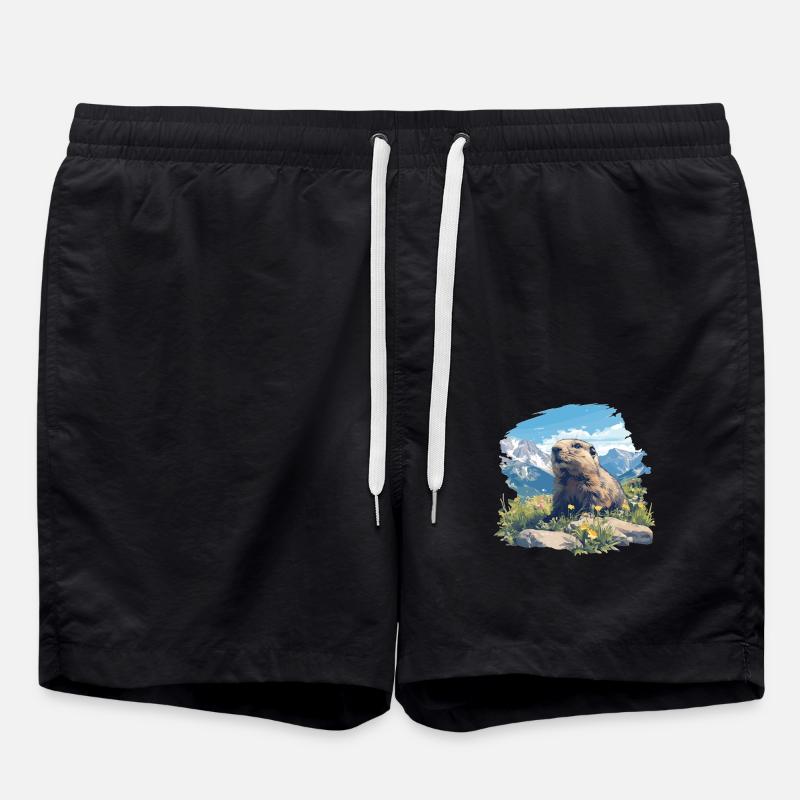 Marmots Groundhog - Swim Trunks - black